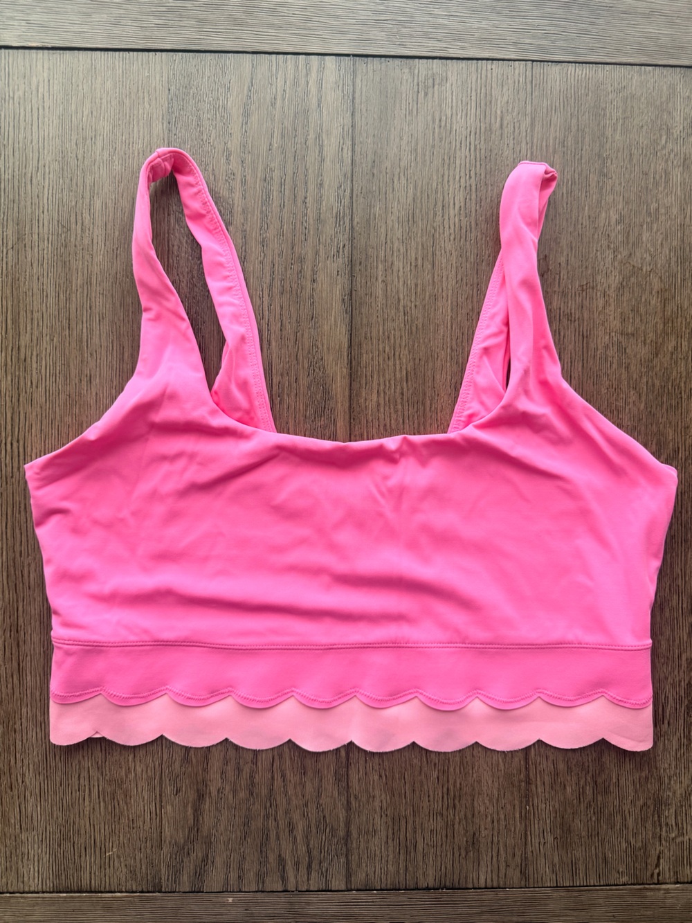 JoyLab Pink Scallop-Edge Sports Bra